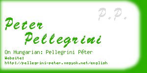 peter pellegrini business card