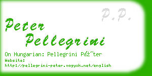 peter pellegrini business card